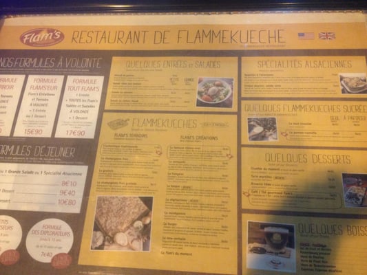 Menu photo 1 Flam's Paris, 75 Menu photo 1 Flam's Paris, 75