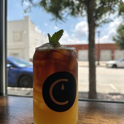CRUDE Craft Coffee Bar - Seasonal apricot melon cold brew refresher