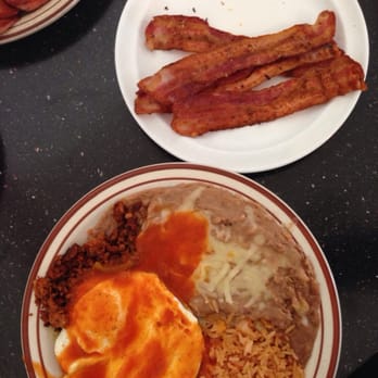 CJ’s Cafe - Huevos Ranchero w a side of Bacon - Mexican Near Me - Los Angeles, California CJ’s Cafe - Huevos Ranchero w a side of Bacon - Mexican Near Me - Los Angeles, California