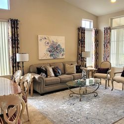 LB Interiors - Living room and dining room. Affordable Interior Design on a budget.