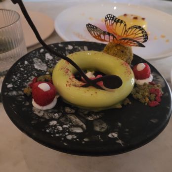 Le Jardinier - Butterfly dessert - French Near Me - Houston, Texas