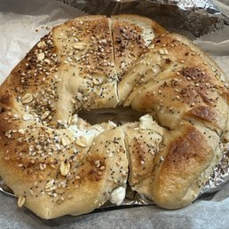 Everything flat bagel Everything flat bagel