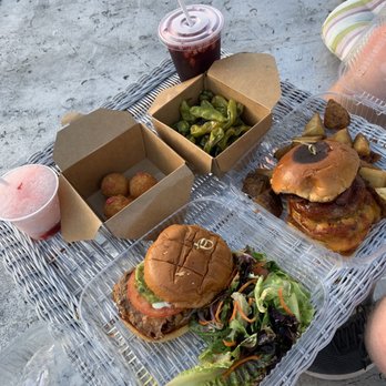 La Ñapa - Mahi Mahi-Mahi Sandwich BBQ Burger Yuca Balls Shishito Peppers Rosé Red sangria - Tapas Bars Near Me - Brooklyn, New York La Ñapa - Mahi Mahi-Mahi Sandwich BBQ Burger Yuca Balls Shishito Peppers Rosé Red sangria - Tapas Bars Near Me - Brooklyn, New York