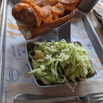 Wursthall - Pineapple Brat and Lemon Slaw - German Near Me - San Mateo, California