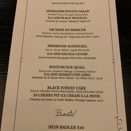 French AF tasting menu Oct 9, 2025