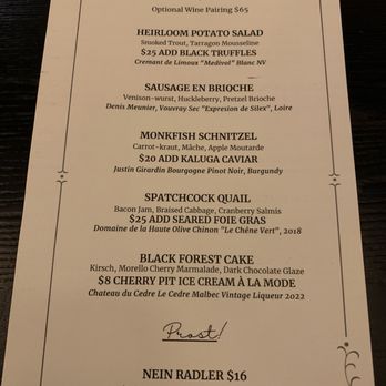 Forsythia - French AF tasting menu Oct 9, 2025 - Modern European Near Me - Philadelphia, Pennsylvania