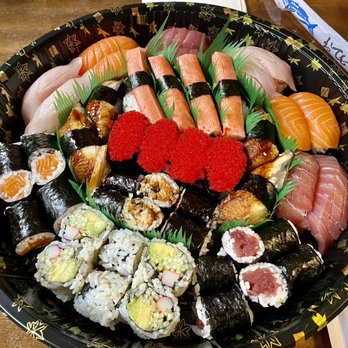 East 21 - Sushi Party C- Tuna roll, salmon roll, eel roll, California roll, 4 yellowtail sushi, 4 tuna sushi, 4 salmon sushi, 4 crab stick sushi, 4 ee - Japanese Near Me - Jackson Heights, New York East 21 - Sushi Party C- Tuna roll, salmon roll, eel roll, California roll, 4 yellowtail sushi, 4 tuna sushi, 4 salmon sushi, 4 crab stick sushi, 4 ee - Japanese Near Me - Jackson Heights, New York