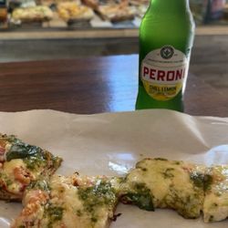 Pizza with mozzarella and eggplant