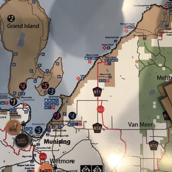 Eh! Burger - Table tops inside have an awesome map - Burgers Near Me - Munising, Michigan