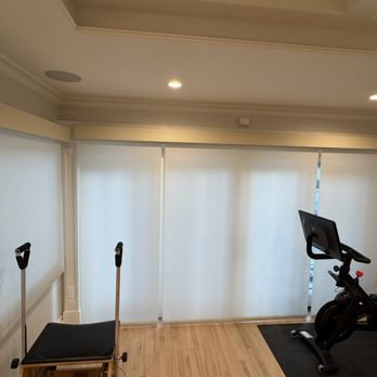 Baron Shutters and Blinds - Brand new install. Our dual blackout/light filtering motorized roller shades (with remote control). - Shutters Near Me Baron Shutters and Blinds - Brand new install. Our dual blackout/light filtering motorized roller shades (with remote control). - Shutters Near Me
