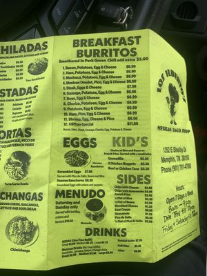 Menu photo 7 Los Ilberto’s Taco Shop Memphis, TN Menu photo 7 Los Ilberto’s Taco Shop Memphis, TN