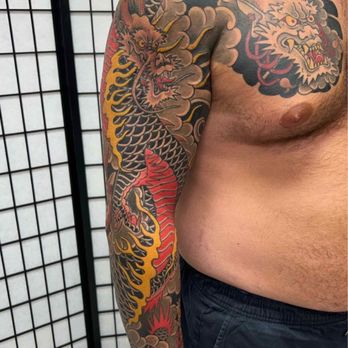 The Custom Tattoo Company - Dragon/oni masks - Tattoo Near Me - Havelock, North Carolina