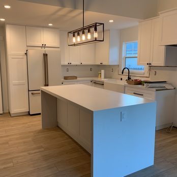 Nara Tile - Our waterfall island! So beautiful! - Flooring Near Me - Dublin, California