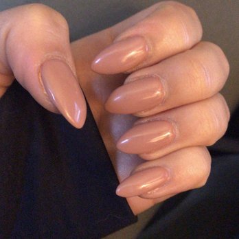 Femimacus Nails - Almond/Stiletto shape with Gel OPI Dulce De Leche - Nail Salons Near Me - Oakland, California Femimacus Nails - Almond/Stiletto shape with Gel OPI Dulce De Leche - Nail Salons Near Me - Oakland, California