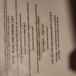 Mitchells Cafe - Mitchell's menu