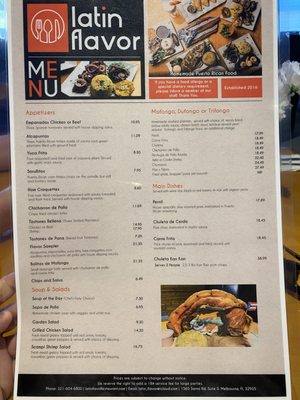 Menu photo 2 Latin Flavor Restaurant Melbourne, FL Menu photo 2 Latin Flavor Restaurant Melbourne, FL