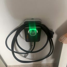 EV Charger installed in garage EV Charger installed in garage