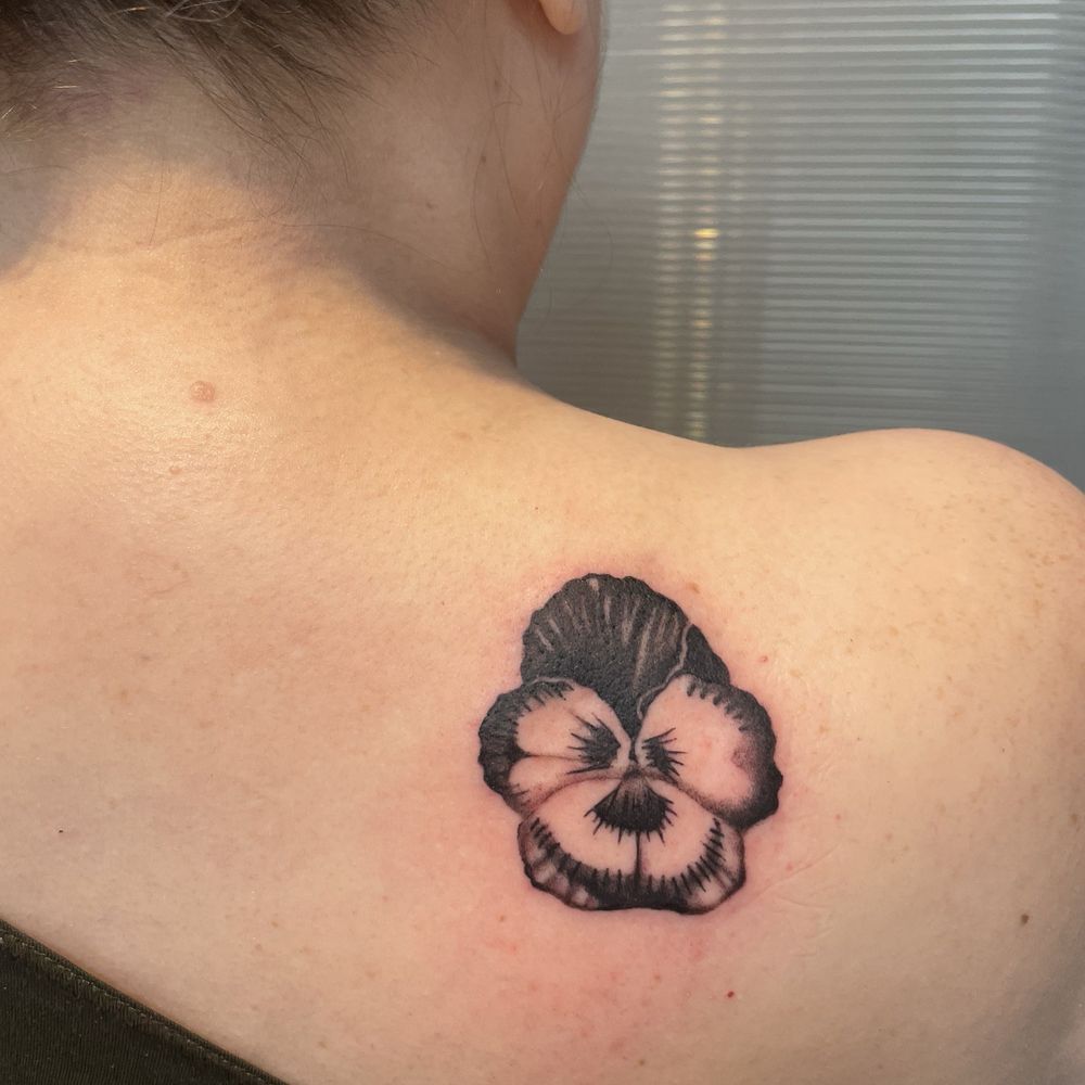 Cedre Csillagi Tattoos - Pansy as part of A Thousand Pansies project - Tattoo Near Me Cedre Csillagi Tattoos - Pansy as part of A Thousand Pansies project - Tattoo Near Me