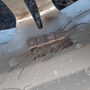 Midas - alloy wheel with gouges from changing weights - Tires Near Me - Columbia, South Carolina Midas - alloy wheel with gouges from changing weights - Tires Near Me - Columbia, South Carolina