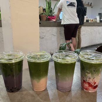Vivot Craft Cafe - Blueberry lavender matcha with boba, guava matcha, blueberry lavender matcha, white chocolate raspberry matcha - Bubble Tea Near Me - Fullerton, California Vivot Craft Cafe - Blueberry lavender matcha with boba, guava matcha, blueberry lavender matcha, white chocolate raspberry matcha - Bubble Tea Near Me - Fullerton, California