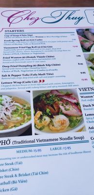 Menu photo 1 Chez Thuy Restaurant Boulder, CO Menu photo 1 Chez Thuy Restaurant Boulder, CO