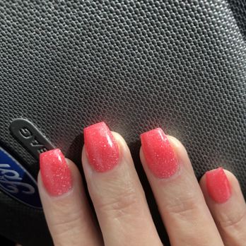 Village Nail Spa - Pretty Coral nails - Nail Salons Near Me - Granbury, Texas