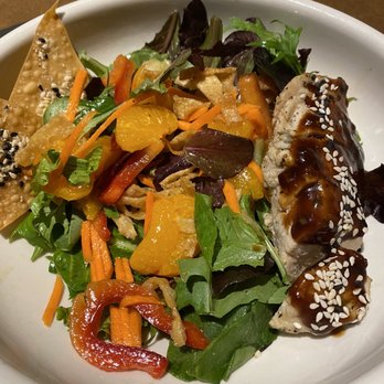 Bazille at Nordstrom - Warm Asian glazed chicken no almonds - New American Near Me - Palo Alto, California