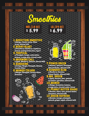 Menu photo 2 Addiction Juice Bar & Grill Flushing, NY