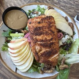 Honeycrips Apple with Salmon salad
