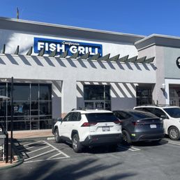 Exterior outside entrance of California Fish Grill - The store front - Rosemead, California Exterior outside entrance of California Fish Grill - The store front - Rosemead, California
