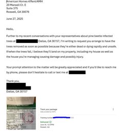 Certified letter & delivery proof