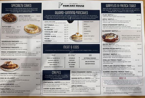 Menu photo 1 The Original Pancake House White Plains, NY Menu photo 1 The Original Pancake House White Plains, NY
