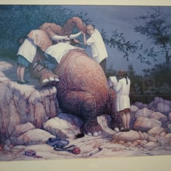 Nooshin Parhizkar, MD - The hilarious depicting of a ear, nose and throat check-up of an elephant by an artist...