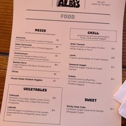 Great menu!