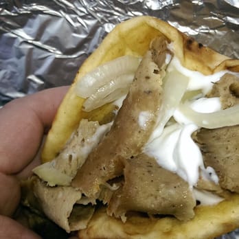 Gyros Corner - The side view of the gyro. - Greek Near Me - Milwaukee, Wisconsin