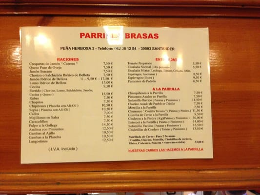 Menu photo 2 Parrilla Brasas Santander, S