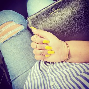 Nails 4 You - Matte Yellow - Nail Salons Near Me - Laurel, Maryland