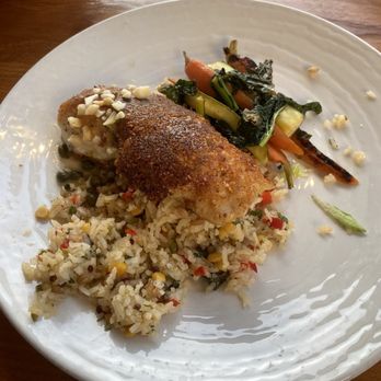 Duke's La Jolla - Sauteed Macnut and Herb Crusted Fresh Fish - New American Near Me - La Jolla, California Duke's La Jolla - Sauteed Macnut and Herb Crusted Fresh Fish - New American Near Me - La Jolla, California