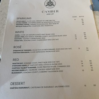 Camber - Menu - Cocktail Bars Near Me - South San Francisco, California Camber - Menu - Cocktail Bars Near Me - South San Francisco, California