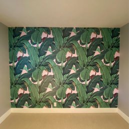 Very happy with the wallpaper installation! There are no visible seams and the pattern matches up perfectly.