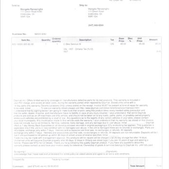 Ebike Universe - invoice for service intake - Motorcycle Dealers Near Me - Toronto, Ontario Ebike Universe - invoice for service intake - Motorcycle Dealers Near Me - Toronto, Ontario