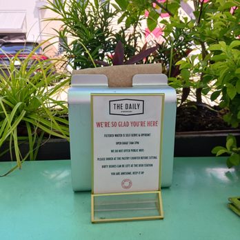 The Daily - Great sign at all the tables. It answered all of my possible questions - Coffee & Tea Near Me - Charleston, South Carolina The Daily - Great sign at all the tables. It answered all of my possible questions - Coffee & Tea Near Me - Charleston, South Carolina