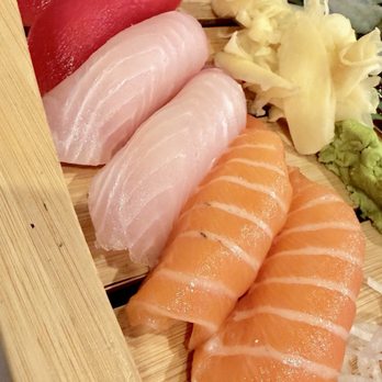 BE Wok and Sushi - The usual trio of Tuna, Hamachi and Salmon - Sushi Bars Near Me - Sonora, California BE Wok and Sushi - The usual trio of Tuna, Hamachi and Salmon - Sushi Bars Near Me - Sonora, California