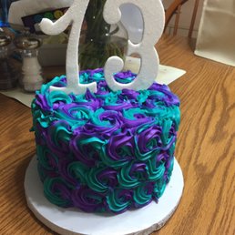 My daughter's 13th birthday cake for her family dinner. My daughter's 13th birthday cake for her family dinner.