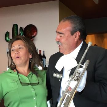 Rosalva's - Enjoying a song with a Mariachi. - Mexican Near Me - Skyforest, California