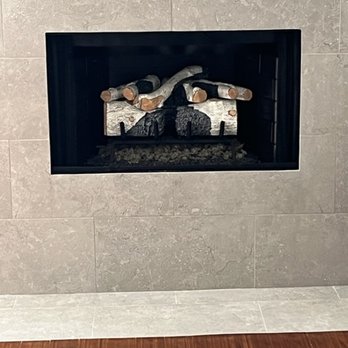 Safe and Warm Chimney Services - Charred Mountain Burch with firebox painted black! - Chimney Sweeps Near Me