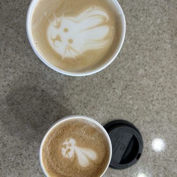The Rustic Mercantile - Easter Bunnies!!!!! And always lovely lavender vanilla latte. Didn't even have to ask she made the bunnies so sweet and smile worthy. - Coffee & Tea Near Me - Santa Clarita, California The Rustic Mercantile - Easter Bunnies!!!!! And always lovely lavender vanilla latte. Didn't even have to ask she made the bunnies so sweet and smile worthy. - Coffee & Tea Near Me - Santa Clarita, California