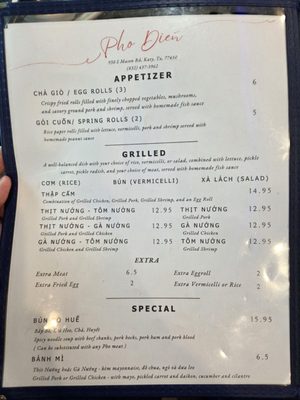 Menu photo 3 Pho Dien - Katy Katy, TX