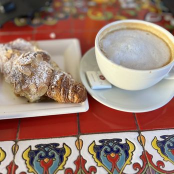 Moulin - Cappuccino and almond croissant - Bakeries Near Me - Newport Beach, California Moulin - Cappuccino and almond croissant - Bakeries Near Me - Newport Beach, California