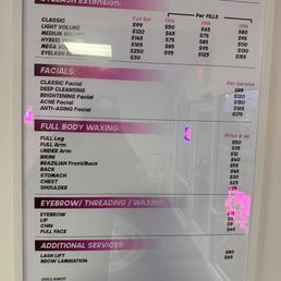 Price list